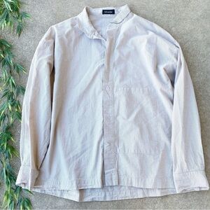 Eskandar Plaid Button Down Shirt Lagenlook